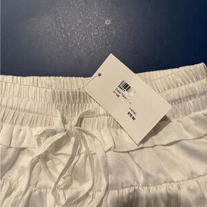 White Drawstring skirt
